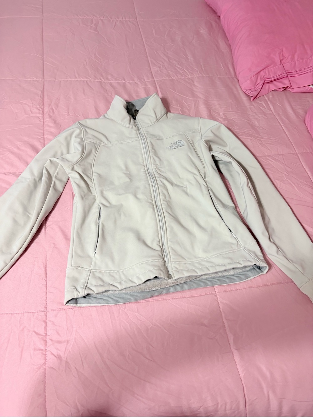 The North Face Women's Cream Zip-Front Softshell Jacket